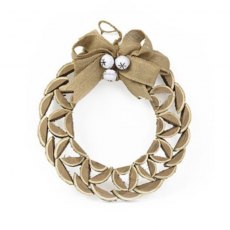 Wooden Wreath With Bow & Bells 37cm