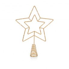 Tree Topper LED Gold Star Warm White 25cm