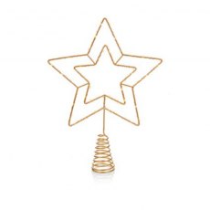 Tree Topper LED Gold Star Warm White 25cm