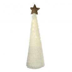 Fur Light Up Cone With Gold Star