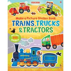 Usborne Trains, Trucks & Tractors Sticker Book