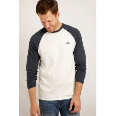 Weird Fish Chandler Raglan T-Shirt Dusty White