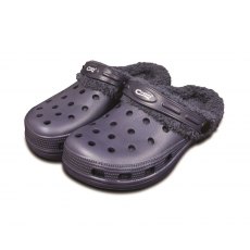 Kids Fleecy Cloggies Navy