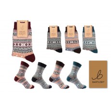 Mens Printed Socks Natural Assorted