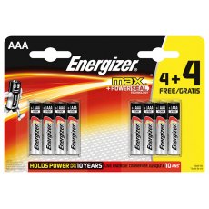 Energizer Max AAA 4 Pack +4 FOC