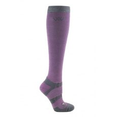 Woof Wear Long Bamboo Waffle Riding Socks Lilac 2 Pack