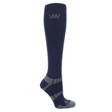 Woof Wear Long Bamboo Waffle Riding Socks Navy 2 Pack