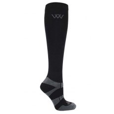 Woof Wear Long Bamboo Waffle Riding Socks Black 2 Pack