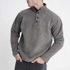 Carabou Myrl 4 Button Fleece Polo Grey