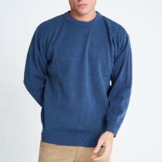 Carabou Plain Crew Neck Jumper Airforce