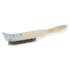 Brushware 4 Row Wire Brush With Scraper