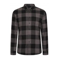 Carabou Flannel Check Shirt Grey