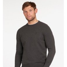 Barbour Pima Cotton Crew Neck Sweater Charcoal