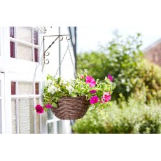 Faux Rattan Hazel Hanging Basket 14"