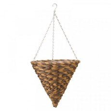 14" Faux Rattan Cone Earth Braid