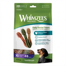 Whimzees Toothbrush Stars Extra Small 48 Pack