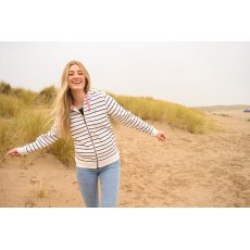 Lighthouse Strand Hooded Jacket Navy Stripe