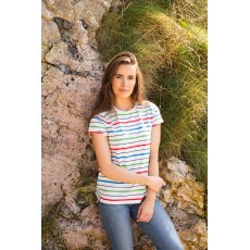 Lighthouse Causeway T-Shirt Seagrass Blue Poppy Stripe