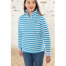 Lighthouse Haven Sweatshirt Azure Blue Stripe