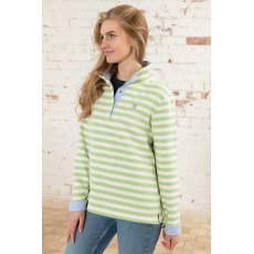 Lighthouse Haven Sweatshirt Soft Green Stripe