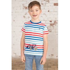 Lighthouse Oliver T-Shirt Red/Blue Tractor