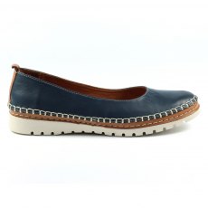 Lunar Dove Leather Pump Shoe Navy