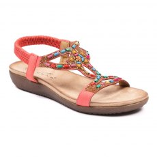 Lunar Mariella Beaded Sandal Orange