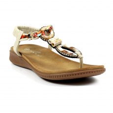 Lunar Bunton Sandal Beige