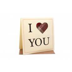 Lambacraft I Heart You Tweed Card