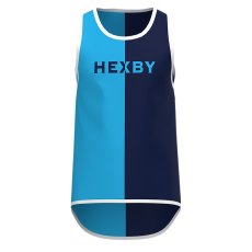 Hexby Harlequin Singlet Vest Blue/Navy