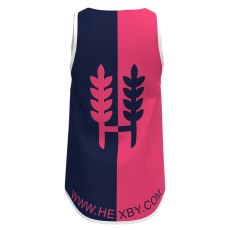 Hexby Harlequin Singlet Vest Pink/Navy