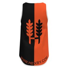 Hexby Harlequin Singlet Vest Orange/Black