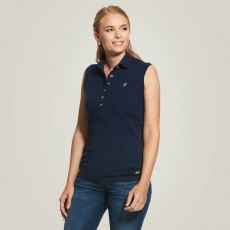 Ariat Prix 2.0 Sleeveless Polo Shirt Navy