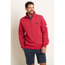 Brakeburn Heritage 1/4 Zip Sweatshirt Red