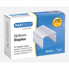 Rapesco Staples 26/6mm 5000 Pack