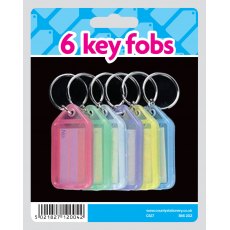 Coloured Key Fobs 6 Pack