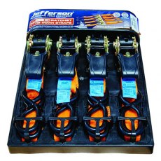 Jefferson Ratchet Strap Orange 5m x 25mm 4 Pack