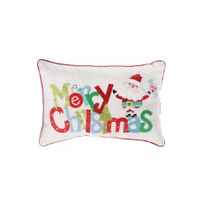 Merry Christmas Santa Cushion 48 x 33cm