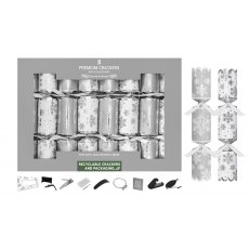 Harvey & Mason Christmas Cracker Silver Snowflake 8 Pack