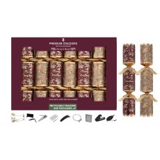 Harvey & Mason Christmas Cracker Burgundy Robin 8 Pack