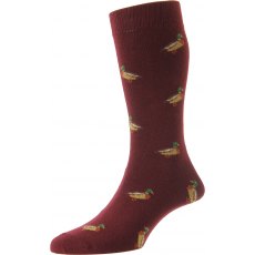Bisley Duck Sock Burgundy Size 6-11