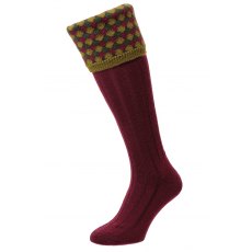 Bisley Hadleigh Diamond Sock Wine Size 6-11