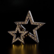 Noma Light Up Rustic Wooden Star