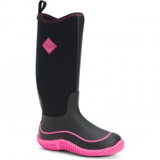 Muck Boots Hale Pull On Wellington Black/Pink