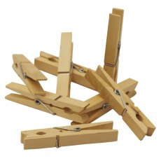 JVL Wooden Pegs 24 Pack