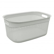 JVL Droplette Laundry Basket 33L Ice Grey