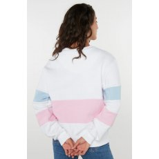 Whale Of A Time Unisex Minke Sweatshirt White/Pink/Blue