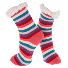 Nuzzles Fleece Striped Sock Assorted