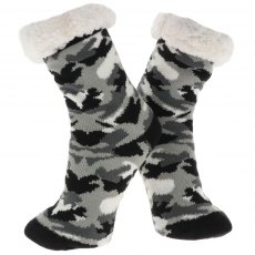 Nuzzles Fleece Camo Sock Assorted