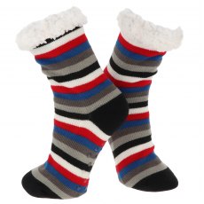 Nuzzles Fleece Striped Sock Assorted